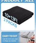 Two Pack Nearly Invisible Mosquito Net For Patio 13 By 10 Feet Mesh Screen shown folded, easy to cut and adjust size.