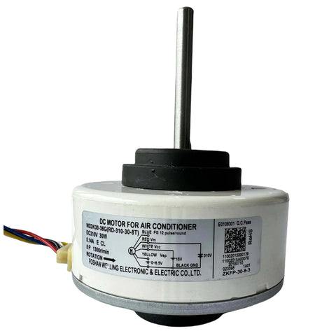 DC Brushless Inverter Air Conditioner Motor Replacement Fan For WZDK30-38G RD-310-30-8T, 30W 310V DC, 1300RPM CCW view