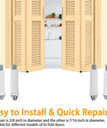 8 Pack Bi Fold Door Bottom Pivot Kit Replacement Pivot Hardware For Double Fold Cabinets And Folding Wardrobe Doors Fits Three Eighths Inch And Seven Sixteenths Inch Easy Install Built Tough For Long Lasting Performance showcasing components and installation guide