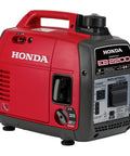 Red 2200 Watt Inverter Generator For Outdoor Job Sites And Backup Power with control panel and handle