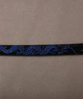 Lacquered Wooden Katana Scabbard With Blue Dragon Engraving Saya For Japanese Samurai Sword Fits 27 to 28 Inch Blade 30 Inch Length