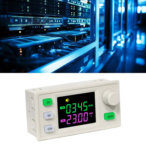 Four Wire Stepper Motor Controller With Large LCD Display For Industrial Automation, Configurable Motion Patterns And Adjustable Delay, front view