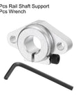 Heavy Duty SHF12 Aluminum Linear Rod Rail Support Clamp Set 4 Pack For 12mm Shafts Precision Mounting Brackets For CNC Machines 3D Printers And Automation Gear Silver Tone, with wrench