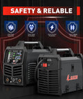 3 In 1 Flux MIG Arc And Lift TIG Welder 110V Inverter with safety shields and large LCD display for DIY projects