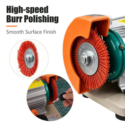 High-speed burr polishing on key cutting machine duplicator for precise manual key copying and dual axis stabilized guide.