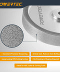 Close-up of Knockout Performance 6 Inch CBN Grinding Wheel 180 Grit for Bench Grinder highlighting surface texture and effectiveness.