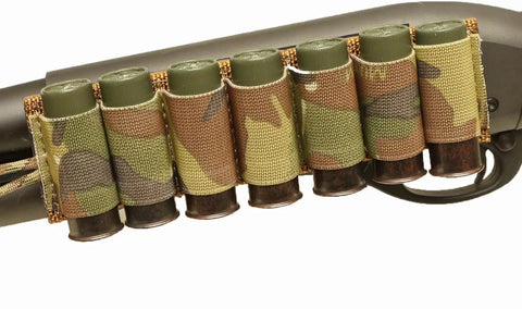 7 Round Tearaway Shotgun Card For 12 Gauge Shells With Tear Away Loop Fastener And DuraGrip Backing on tactical gear
