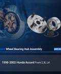 Front Wheel Hub And Bearing Assembly Replacement For 1998 1999 2000 2001 2002 Honda Accord 2.3L L4 Non ABS, 4 lugs shown