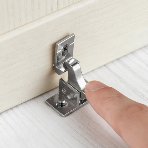 10 Pack Beefy Brass Heavy Duty Cabinet Door Latches With Mounting Screws, Elbow Latch Closet And Window Catches For Bedroom And Bathroom