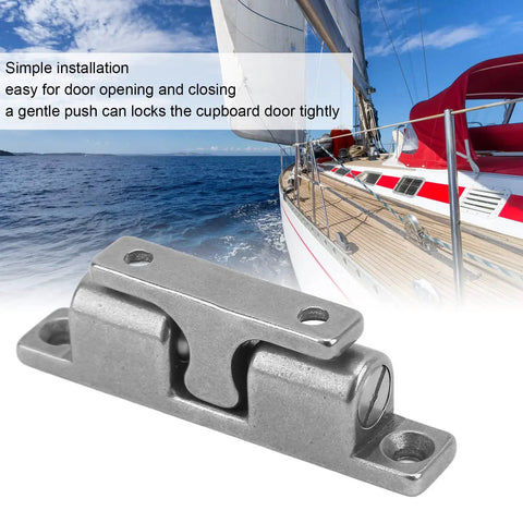 70mm Stainless Steel Cabinet Tension Catch with Ball Latch for boat with ocean background
