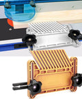 Top Shelf Stackable Kickback Buster Featherboard For Table Saws And Router Tables Heavy Duty Polypropylene with quick release guide bar.