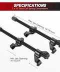 Weyleity 14-inch coil spring compressor tool, 2-pack, steel jaws for MacPherson suspension struts