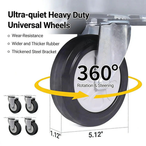 Top Tier Electric Folding Platform Cart Dolly With Huge 300KG Capacity And Powerful 800W Motor, ultra-quiet heavy-duty wheels with 360° rotation.