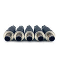 5 Pack M12 8 Pin A Code Male Connector IP67 Waterproof Industrial Circular Connector Field Install Plug And Play Wireable Adapter