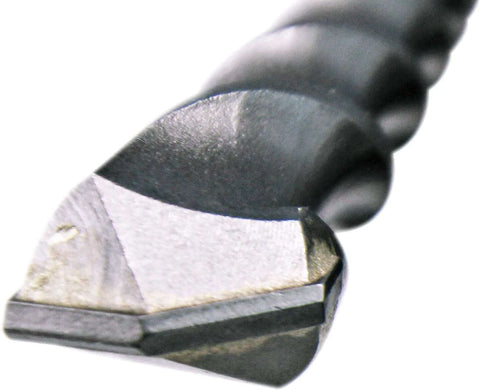 Makita SDS-Plus drill bit tip close-up; metal head for masonry drilling