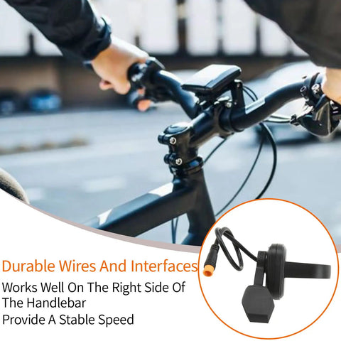 Right Hand Thumb Throttle For E Bike And E Scooter 3 Pin Replacement With Waterproof Connector Ergonomic Design Easy Install 22mm Handlebar Fit Direct Replacement Accelerator For Electric Bike And Scooter