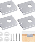 Four Pack Bifold Door Repair Bracket Kit For One And Three Eighths Inch Doors Stainless Steel Durable Hardware with screws