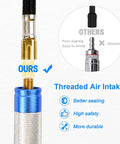 Heavy Duty 18 Piece Pneumatic Air Die Grinder Rig Delivering Badass 70000 RPM Torque showing threaded air intake with improved sealing.