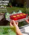 Window Hummingbird Feeder With Strong Suction Cup No Fuss 10oz Red Outdoor Bird Feeder With Built In Moat Easy To Clean And Refill