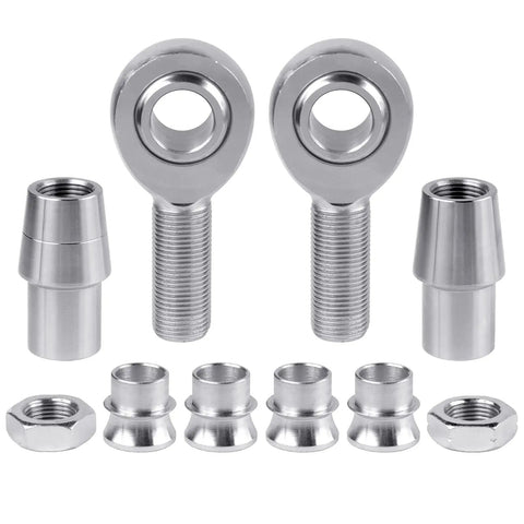 Beefed Up Three Quarter Inch Heim Joint Rod End Kit With Chrome Plated Chromoly Joints Includes Left And Right Hand Thread Sets Tube Adapters Misalignment Spacer Jam Nut Heavy Duty Panhard Rod End Kit For Off Road And High Load Use, chrome parts
