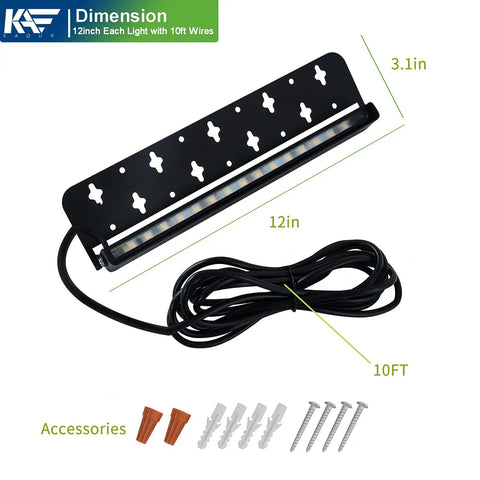 12 Inch 3W LED Integrated Hardscape Paver Light Kit For 12V Low Voltage Landscape Lighting With IP65 Waterproof Step And Retaining Wall Lights 2700K Soft White ETL Listed 50K Hour Lifespan 4 Pack For Outdoor Living