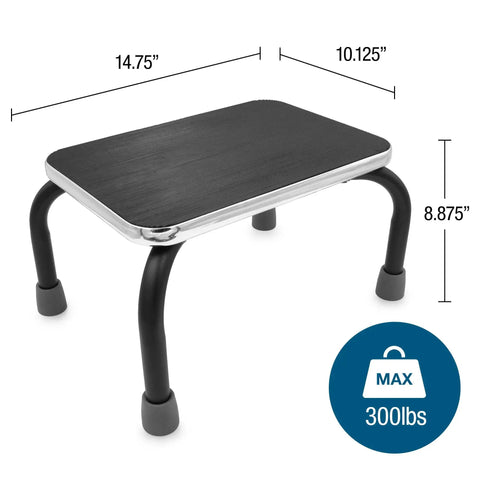 Heavy Duty Metal Step Stool For Adults And Seniors Portable Non Slip Foot Stool With 250 Lb Capacity Pre Assembled