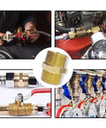 2 pack brass hex nipple pipe fittings for plumbing