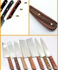 One Eighth Inch Brass Rods Pack, 12 Inch Long, 10 Pieces For Knife Making, Handles, Pins, visible in knife handles
