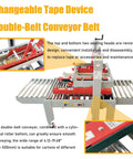 Full Automatic Carton Sealer And Box Packing Machine With Adjustable Belt Drive showcasing double-belt conveyor for easy carton handling.