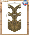Solid Brass Corner Protectors Bronze Finish 14 Pack Heavy Duty Baseboard Edge Guards dimensions 1.02in x 1.8in x 0.7in