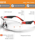 Anti Fog Safety Glasses With UV Protection And Scratch Resistant Z87 1 Pro Level Eye Gear for construction lab use.
