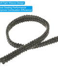 PATIKIL wood stove gasket rope, 3/8x1/8x73 in, graphite fiberglass braided seal, 2 pcs, black