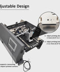 Detailed view of the Automatic Desktop Paging Machine And Inkjet Printing Feeder for adjustable printing distance and height.