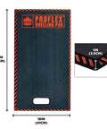 ProFlex 385 Kneeling Pad Foam Knee Cushion With Large 16 By 28 Inch Surface Heavy Duty Water Resistant Beveled Edge Black