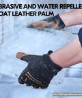 Water Repellent Goat Leather Mechanic Gloves For High Dexterity And All Day Comfort Heavy Duty Rigger Work Glove gripping ice block