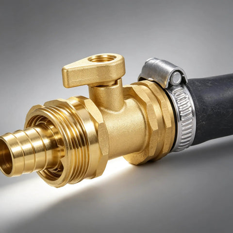 Heavy Duty Hose Repair Connector Kit With Brass Fittings And Stainless Clamps To Fix Leaks Fast On Standard 3/4 Inch Garden Hoses Easy Setup For DIY Plumbing Pros And Homeowners Who Need A Solid Fix Today, brass hose fitting with clamp