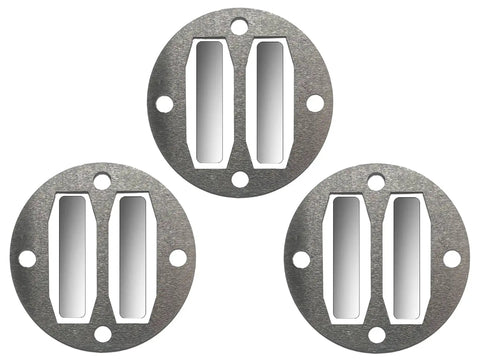 3 Set Reed Valve Kit For Air Compressors Includes 6 Stainless Steel Reed Valves And 3 Aluminum Valve Plate Gaskets For Harbor Freight Parts Replacement And Test
