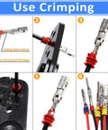 Connector Pins Kit Pro Grade For Automotive Wiring Crimped Terminal Pins With 1mm To 3 5mm Male And Female Seals instructions