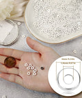 Six Millimeter Flat Round Spacer Beads Pack Of 1500 Silver Rondelle Beads for Jewelry Making shown in hand with size details
