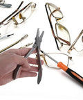 Stainless Steel Eyeglass Repair Pliers With Nose Pad Tool 2 Piece Glasses Maintenance Kit For Quick Adjustments And Fixes Durable DIY Set