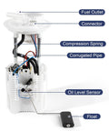 Electric Fuel Pump Assembly With Sending Unit O Ring Drop In Replacement Fits 2015 2016 Chrysler 200 2.4L 2013 2014 Dodge Dart