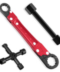 2 In 1 Plumbing Wrench Kit For Angle Stop And Supply Nut Installations with bonus 4-way key and black handle adapter