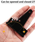 270-degree hinge from Sliding Barn Door Lock And Latch Set With Six 3 Inch Hinges For Gates And Doors, shown on hand for scale.