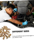 Grease Fittings Assortment Kit With 90-Degree 45-Degree And Straight Nozzles For Auto And Industrial Lube in use by mechanic