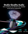 Movo 6mm condenser mic showcasing studio-quality audio features; part of NanoMic Wireless Lavalier Microphone System for Cameras.