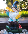 Charming Gnome Garden Decor Statue With Solar Light Lantern For Outdoor Yard Patio Lawn Balcony Porch Weatherproof Resin Figurine