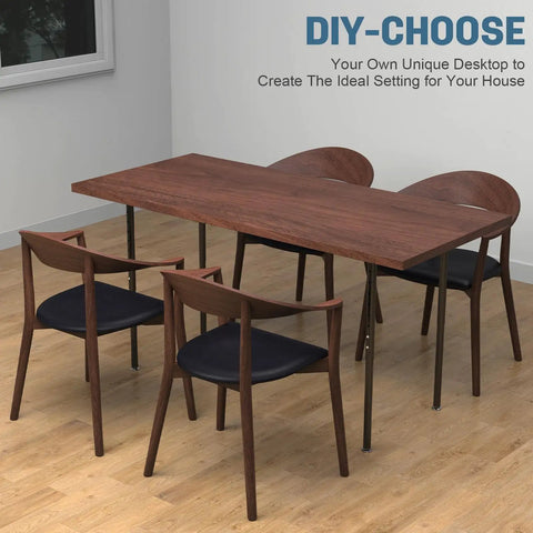 Heavy Duty Adjustable Desk Legs Set Of 4 For DIY Office Tables From 24 To 37 Inches With Leveling Feet in use supporting a table