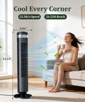 Stay Cool Without The Noise Using This Bladeless Tower Fan Packed With Swift Oscillation And Handy Remote Controls And Rapid Speeds That Truly Slap For Bedroom Chill And Dorm Vibes Or Office Grind Today Black, tall black tower fan next to a woman relaxing with a cup.