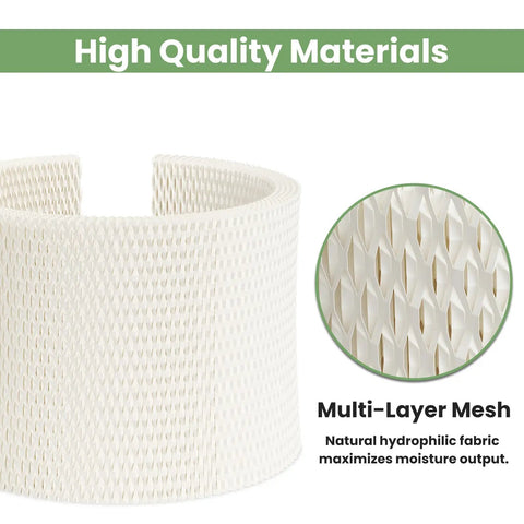 Universal Humidifier Filter For AIRCARE Essick Air MA1201 MA0950 MA1200 And Kenmore 15412 14906 29982 Humidifiers 2 Pack shown with multi-layer mesh detail