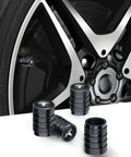 Tesla Model 3 S X Y Tire Valve Stem Caps Aluminum Alloy Leakproof And Corrosion Resistant Black on car wheel